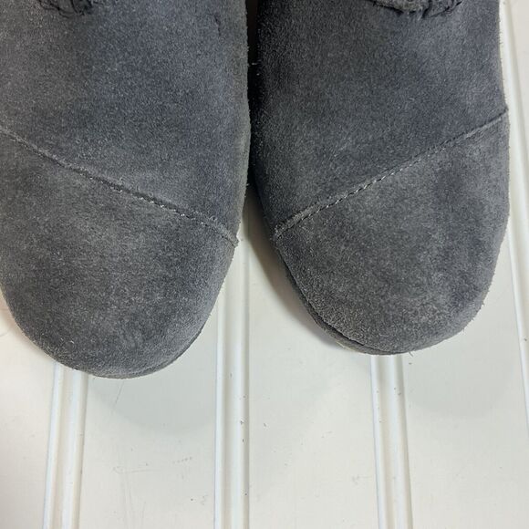 TOMS Desert Wedge Bootie Boots Gray Suede Womens Size 7.5 - Picture 12 of 14